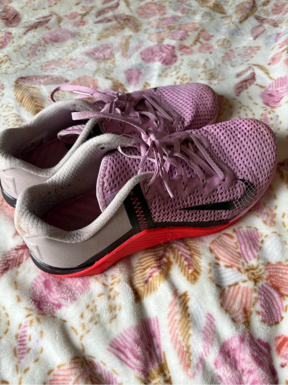 Nike Women's Pink and Red Training Shoes